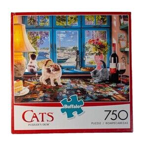 Puzzler's Desk Steve Read Buffalo Games 750 Piece Jigsaw Puzzle